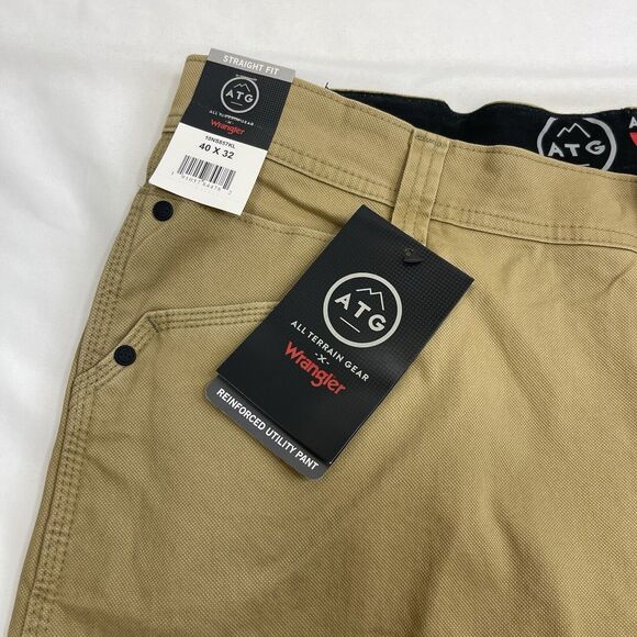 Wrangler All Terrain Gear Men's 40x32 Brown Double Knee Reinforced Utility Pants - Picture 3 of 13